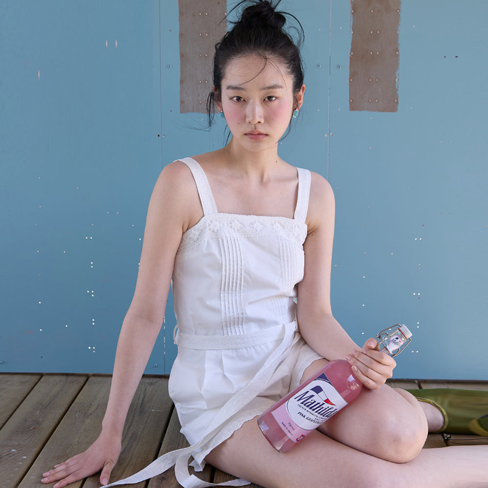 MICHIKO LONDON KOSHINO MICHIKO LONDON KOSHINO Belted Lace Jumpsuit White
