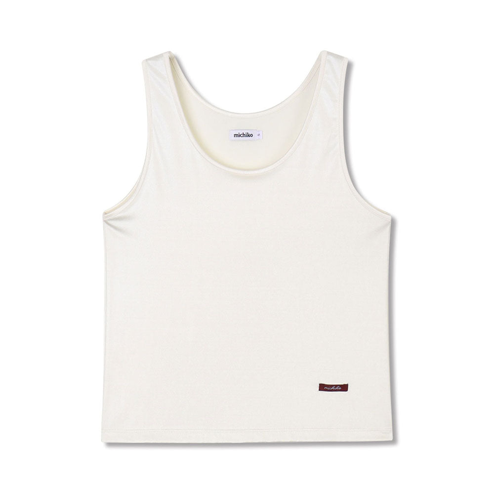 MICHIKO LONDON KOSHINO Silky Jersey Sleeveless Ivory