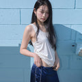 MICHIKO LONDON KOSHINO Silky Jersey Sleeveless Ivory