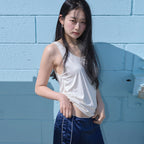 MICHIKO LONDON KOSHINO Silky Jersey Sleeveless Ivory