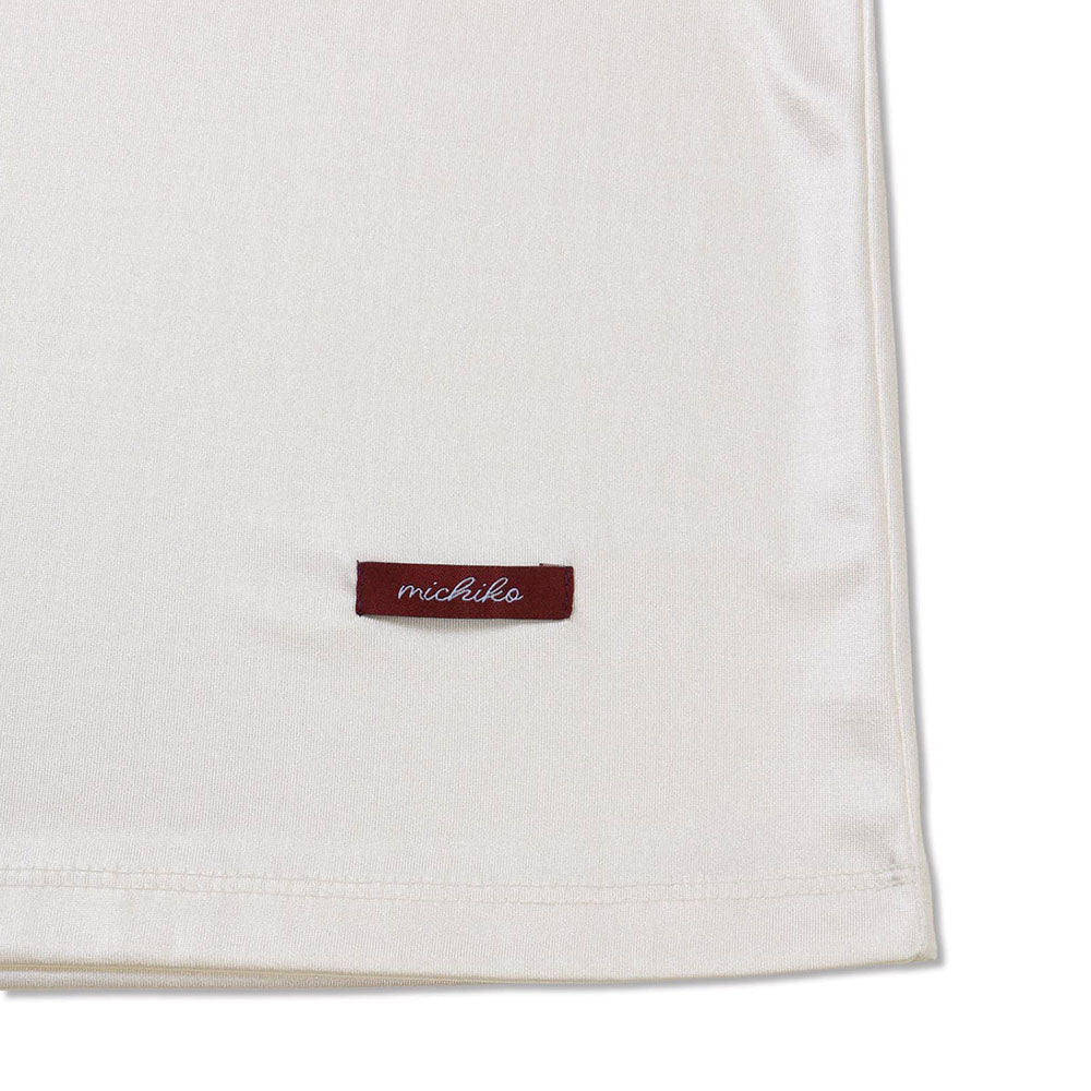 MICHIKO LONDON KOSHINO Silky Jersey Sleeveless Ivory