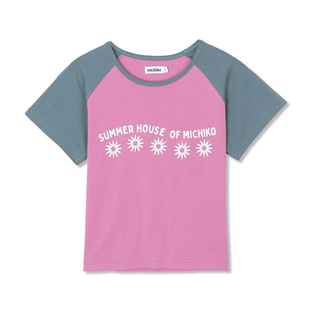 MICHIKO LONDON KOSHINO Sun Crop Raglan Tee Pink