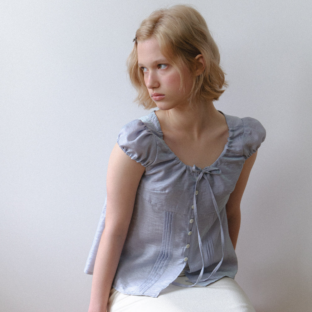 B.COMELY lydia puff blouse_lilac
