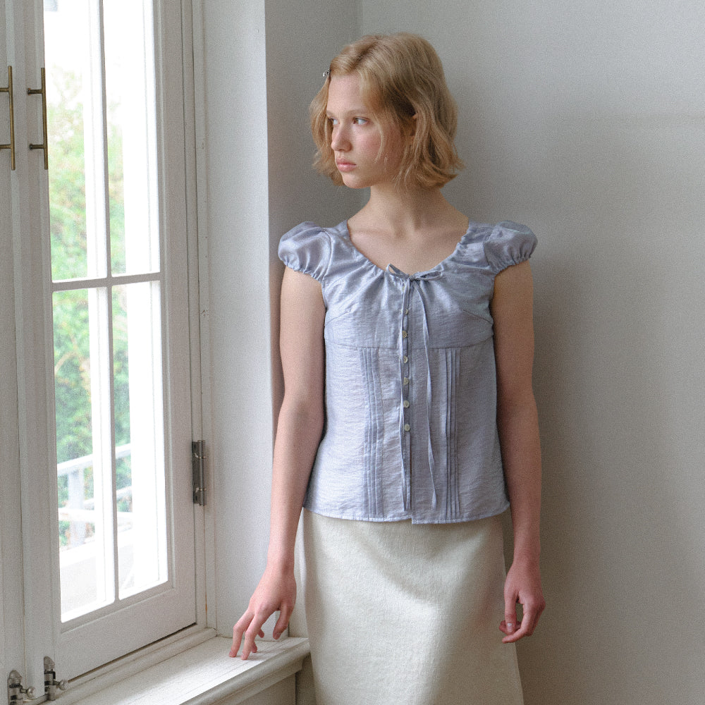 B.COMELY lydia puff blouse_lilac