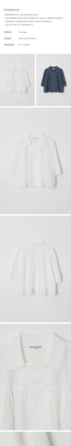 BRENDA BRENDEN SEOUL renee square blouse - white