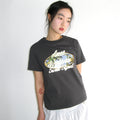 ames worldwide PALM TREE OVAL TEE CHARCOAL