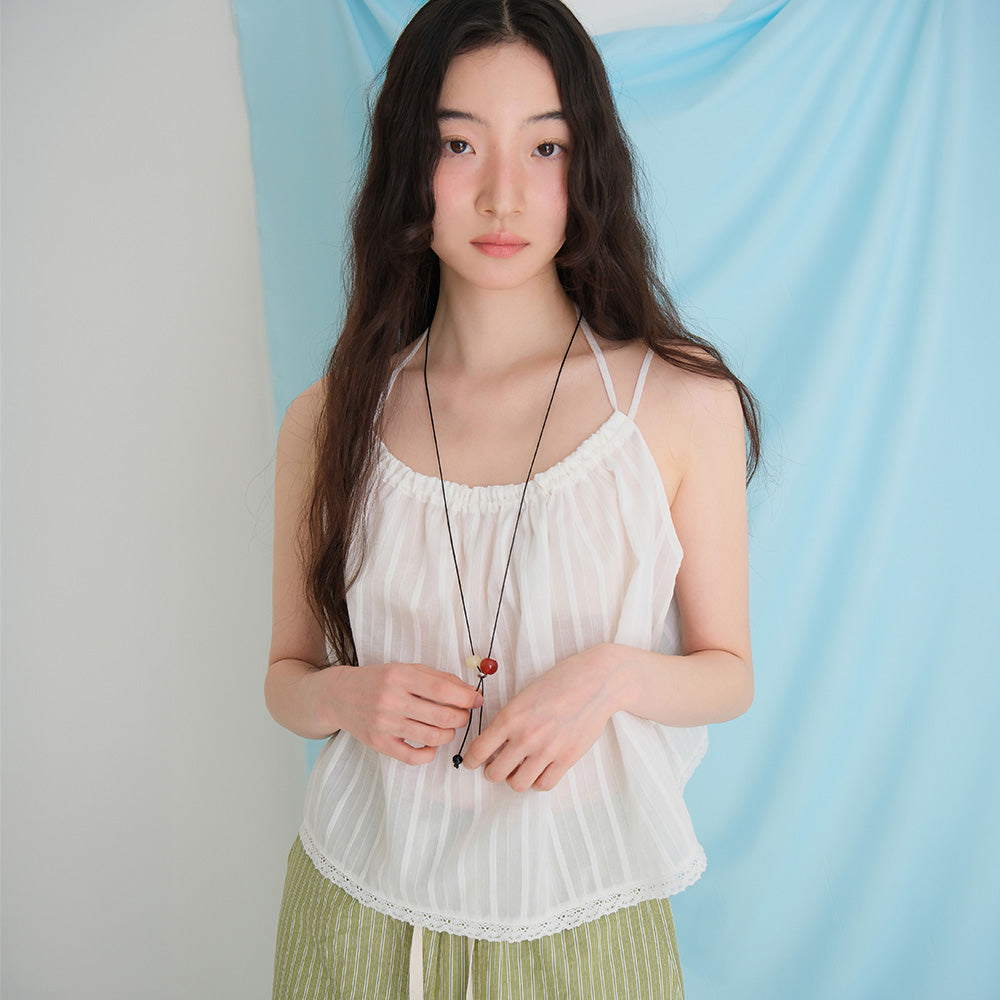 MOUI moui Heidi halter blouse (O/WHITE)