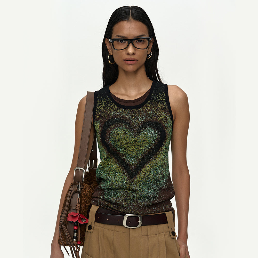 ADSB ANDERSSON BELL AIRBRUSH LOVE TANK TOP atb1477w(GREEN)