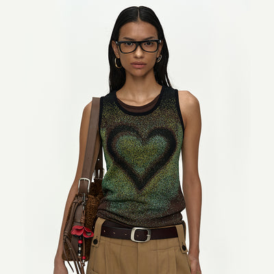 AIRBRUSH LOVE TANK TOP atb1477w(GREEN)
