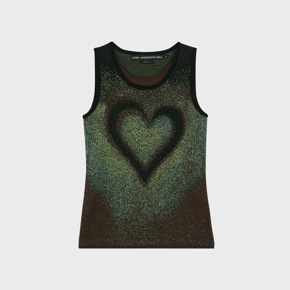 ADSB ANDERSSON BELL AIRBRUSH LOVE TANK TOP atb1477w(GREEN)