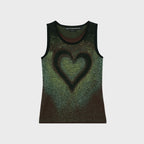 ADSB ANDERSSON BELL AIRBRUSH LOVE TANK TOP atb1477w(GREEN)