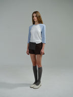AUBOUR raw raglan t-shirt (sky blue)