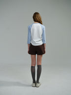 AUBOUR raw raglan t-shirt (sky blue)