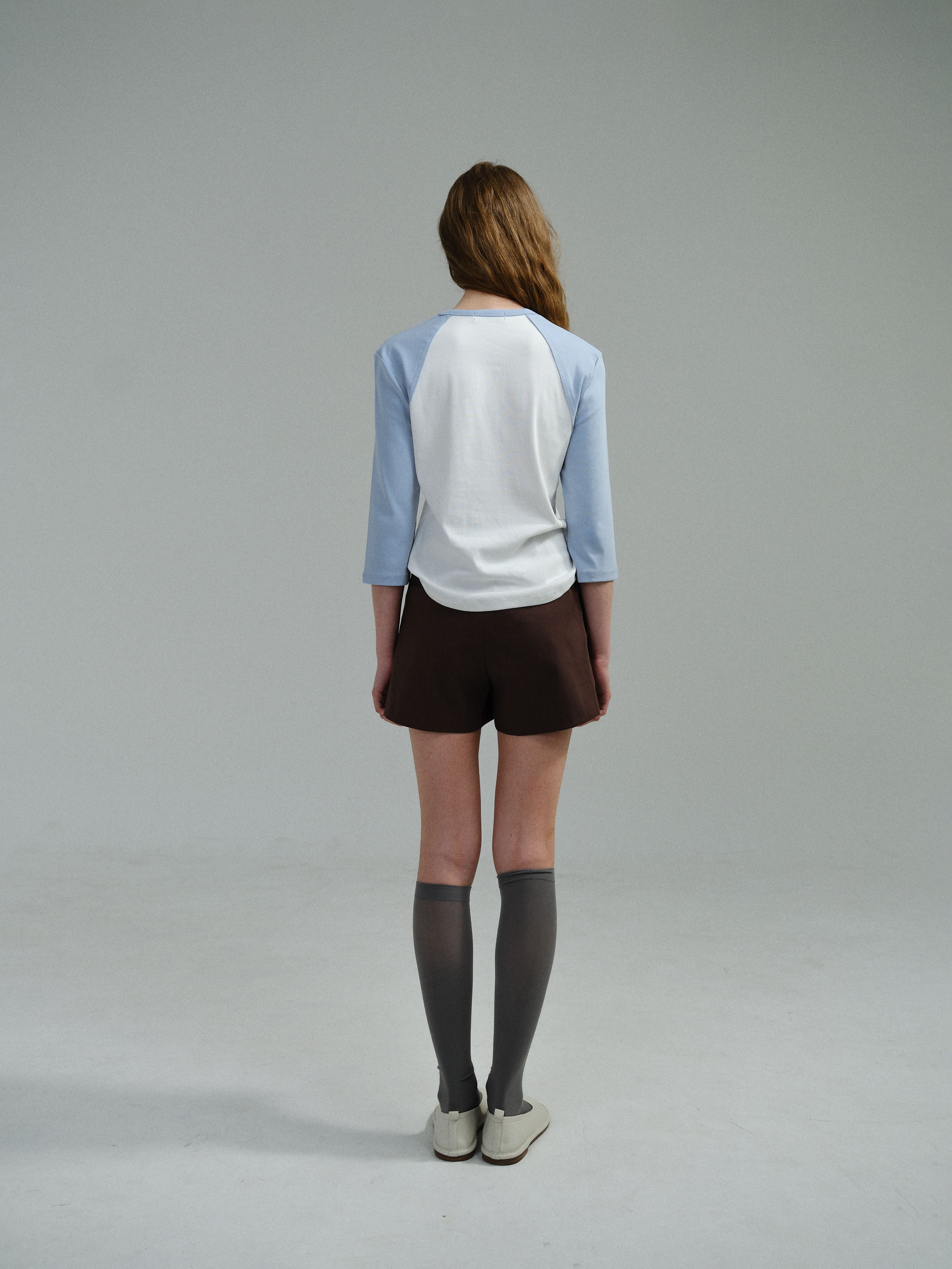 AUBOUR raw raglan t-shirt (sky blue)
