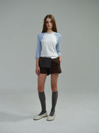 AUBOUR raw raglan t-shirt (sky blue)