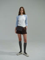 AUBOUR raw raglan t-shirt (sky blue)