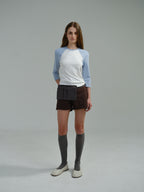 AUBOUR raw raglan t-shirt (sky blue)