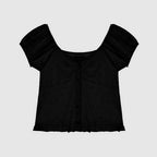 HAINT AMIS EYELET OFF SHOULDER PUFF BLOUSE 2COL_BLACK