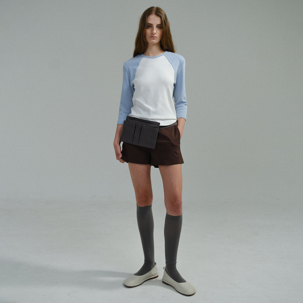 AUBOUR raw raglan t-shirt (sky blue)
