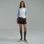AUBOUR raw raglan t-shirt (sky blue)