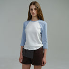 AUBOUR raw raglan t-shirt (sky blue)