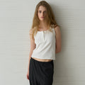 EVESAGE [1st reorder]Waffle sleeveless (Ivory)