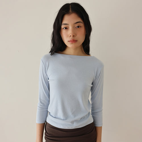 MMM 3/4 Sleeve T-shirts_Light Blue