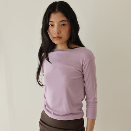 MMM 3/4 Sleeve T-shirts_Light Purple