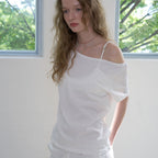 MORCEAU par MORCEAU [RE-ORDER] Raw Cut Basic T-shirt_WHITE