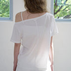 MORCEAU par MORCEAU [RE-ORDER] Raw Cut Basic T-shirt_WHITE