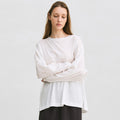 LE sheer long sleeve T-shirt (white)