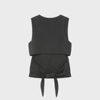 MISEKI SEOUL Tie-up layered sleeveless CHARCOAL