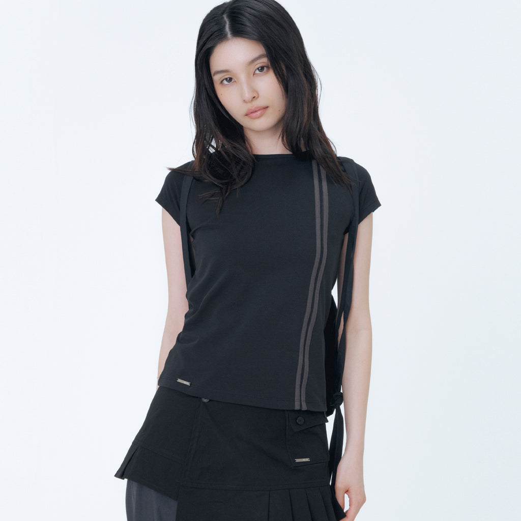 MISEKI SEOUL Double tape short sleeve BLACK