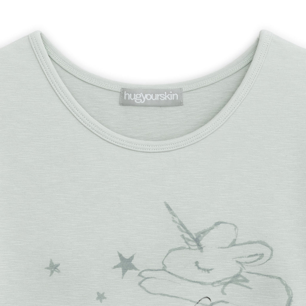 HUGYOURSKIN Unicorn drawing T (Blue)