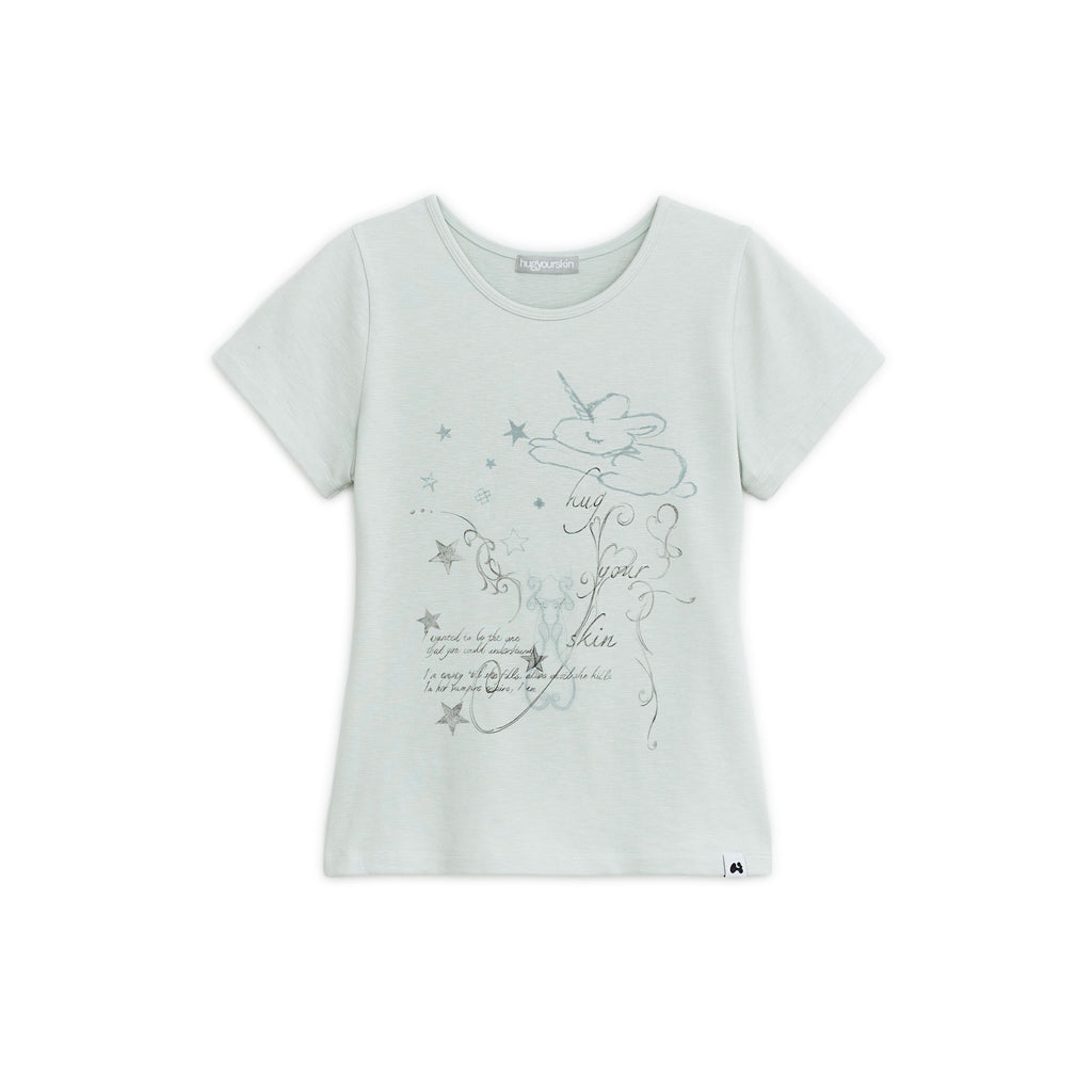 HUGYOURSKIN Unicorn drawing T (Blue)