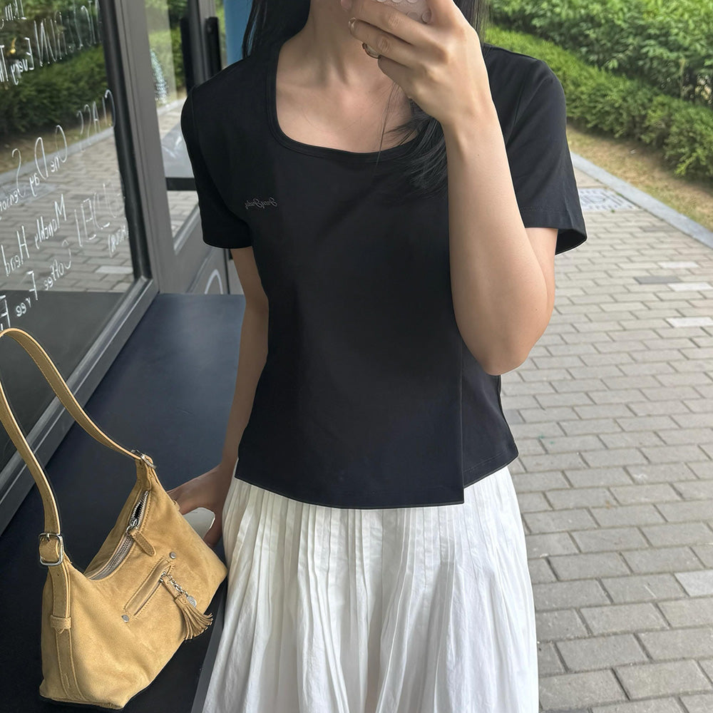 JUCYJUDY [29CM Exclusive] Square Neck Peplum T-shirt J1TS020L