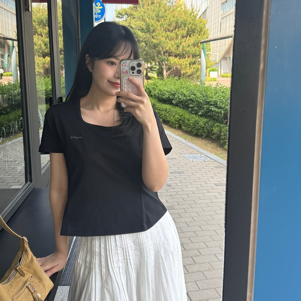 JUCYJUDY [29CM Exclusive] Square Neck Peplum T-shirt J1TS020L
