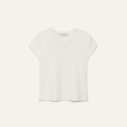 kindersalmon V-Neck Jersey Top Pure White