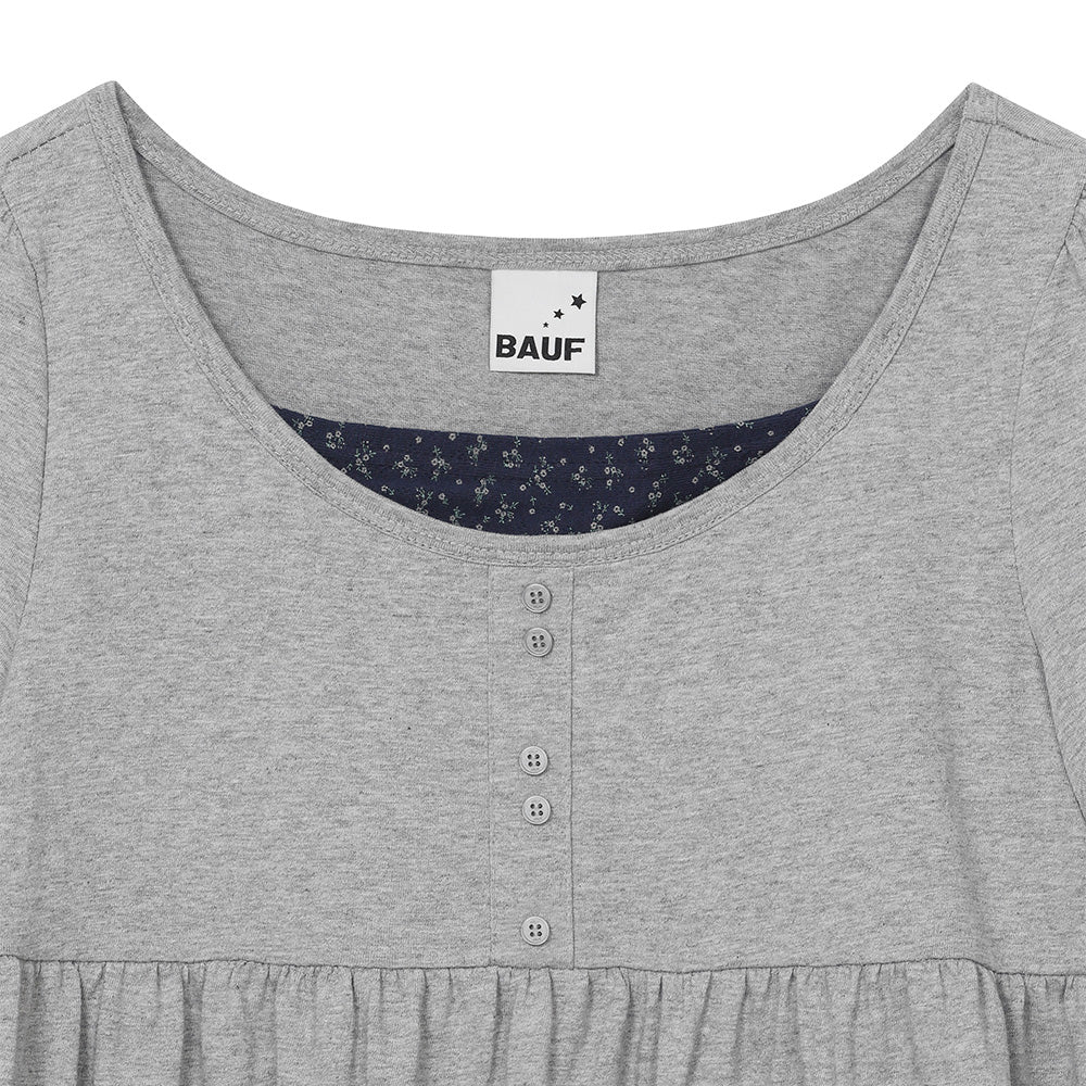bauf Shirring flare t-shirt [gray]
