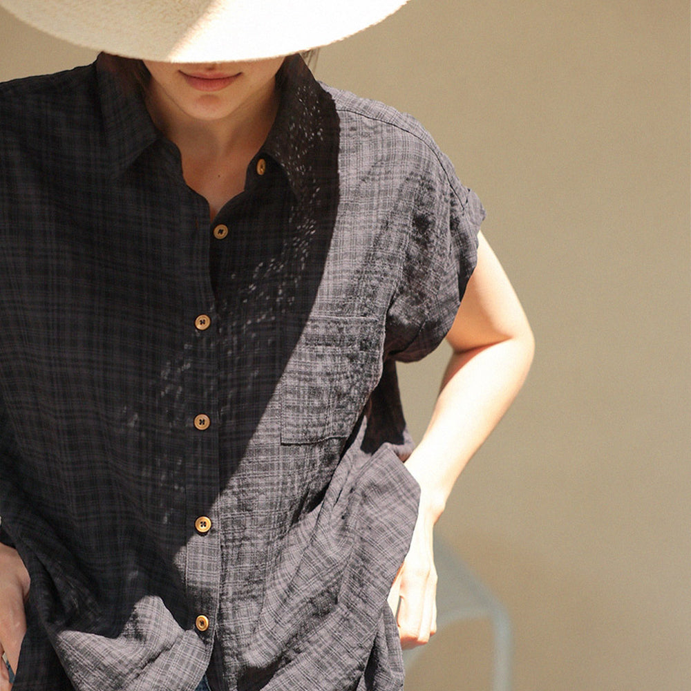 ROOMPACKER Runian cap sleeve shirt