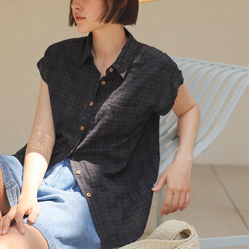 ROOMPACKER Runian cap sleeve shirt