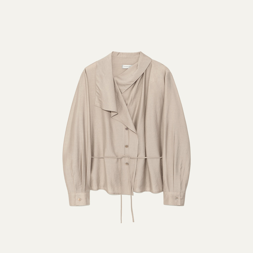 kindersalmon Draped Casa Top Taupe