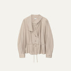 kindersalmon Draped Casa Top Taupe