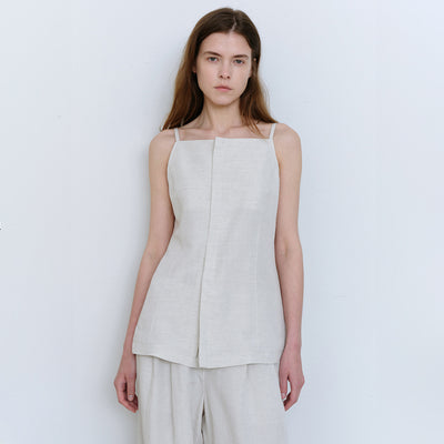 Reid Linen Sleeveless Blouse - Linen