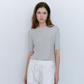 CHE [5th] Fresh Cotton Half Top - Light Gray