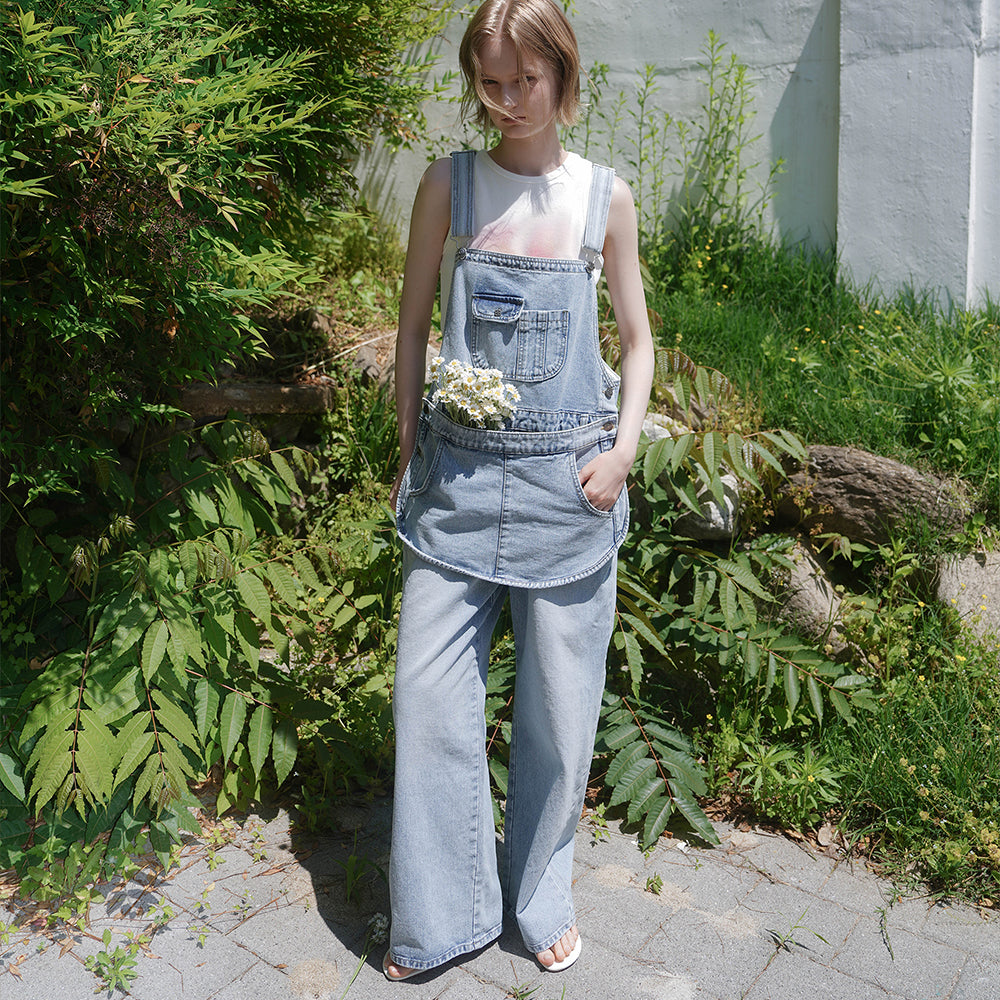 HEEARI HEEARI Denim Overalls Light Blue
