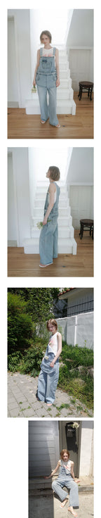 HEEARI HEEARI Denim Overalls Light Blue
