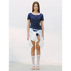 kuho plus Layered Henley Neck TShirts Navy (KE6540M10R)
