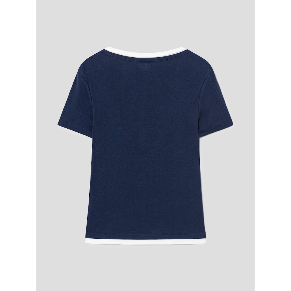 kuho plus Layered Henley Neck TShirts Navy (KE6540M10R)