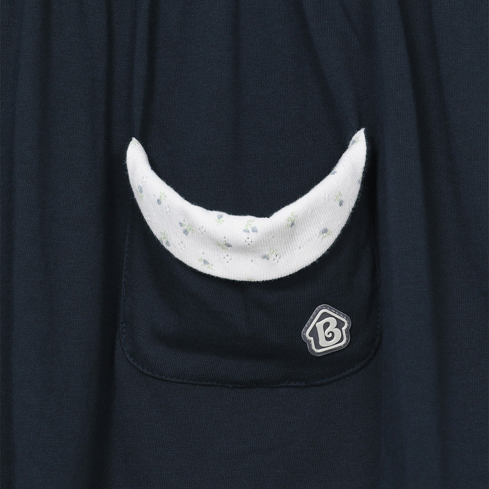 bauf Shirring flare t-shirt [navy]